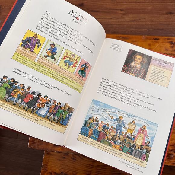 Vintage 1999 William Shakespeare & The Globe Hardcover Book - Picture 7 of 11